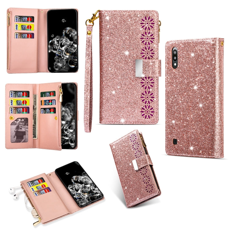 Multi-card Slots Starry Sky Laser Carving Glitter Zipper Horizontal Flip Leather Case with Holder & Wallet & Lanyard, For Samsung Galaxy A51, For Samsung Galaxy A81 / Note 10 Lite / M60s, For Samsung Galaxy A91 / S10 Lite / M80s                        ...