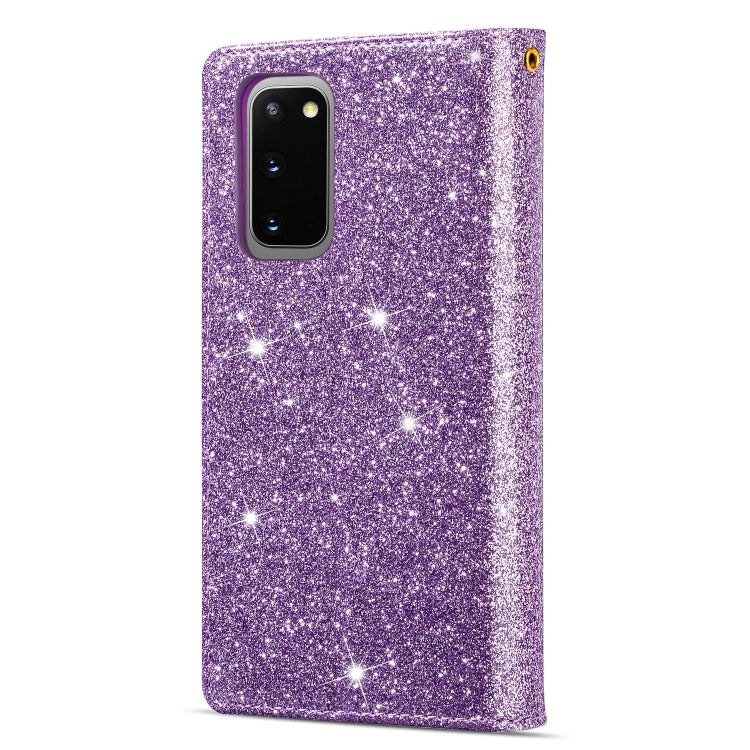Multi-card Slots Starry Sky Laser Carving Glitter Zipper Horizontal Flip Leather Case with Holder & Wallet & Lanyard, For Samsung Galaxy S20+, For Samsung Galaxy S20 Ultra