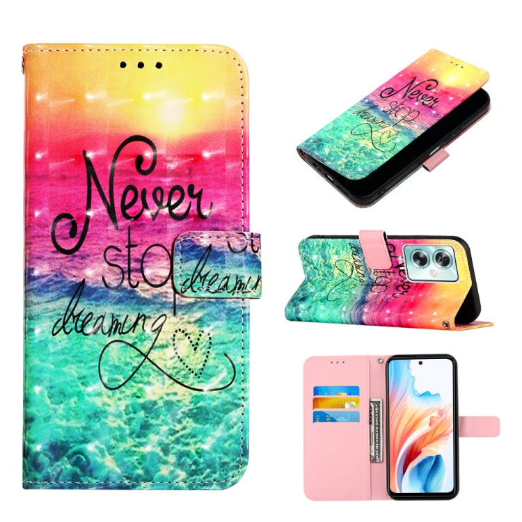 3D Painting Horizontal Flip Leather Phone Case, For OPPO Find X9s Pro, For OPPO Find X9 Ultra, For OPPO Find X9, For OPPO Find X9 Pro, For OPPO Reno14 F 5G, For OPPO A79 5G