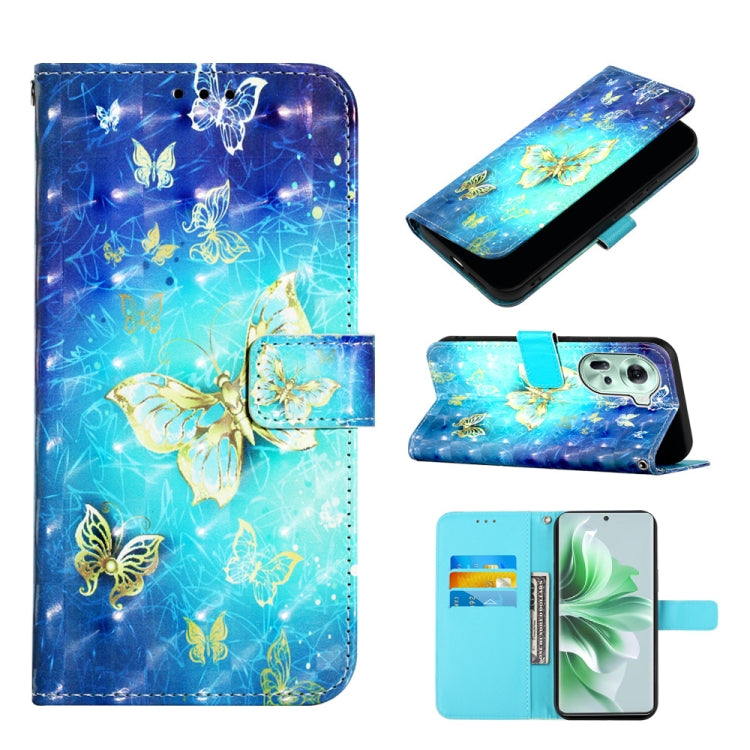 3D Painting Horizontal Flip Leather Phone Case, For OPPO F25 Pro 5G India, For OPPO Reno 11F 5G Global, For OPPO Find X7, For OPPO Reno11 5G Global, For OPPO Reno11 Pro 5G Global, For OPPO Find X7 Ultra