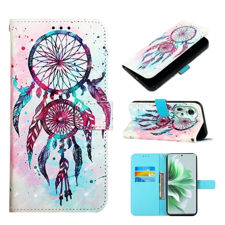 3D Painting Horizontal Flip Leather Phone Case, For OPPO F25 Pro 5G India, For OPPO Reno 11F 5G Global, For OPPO Find X7, For OPPO Reno11 5G Global, For OPPO Reno11 Pro 5G Global, For OPPO Find X7 Ultra