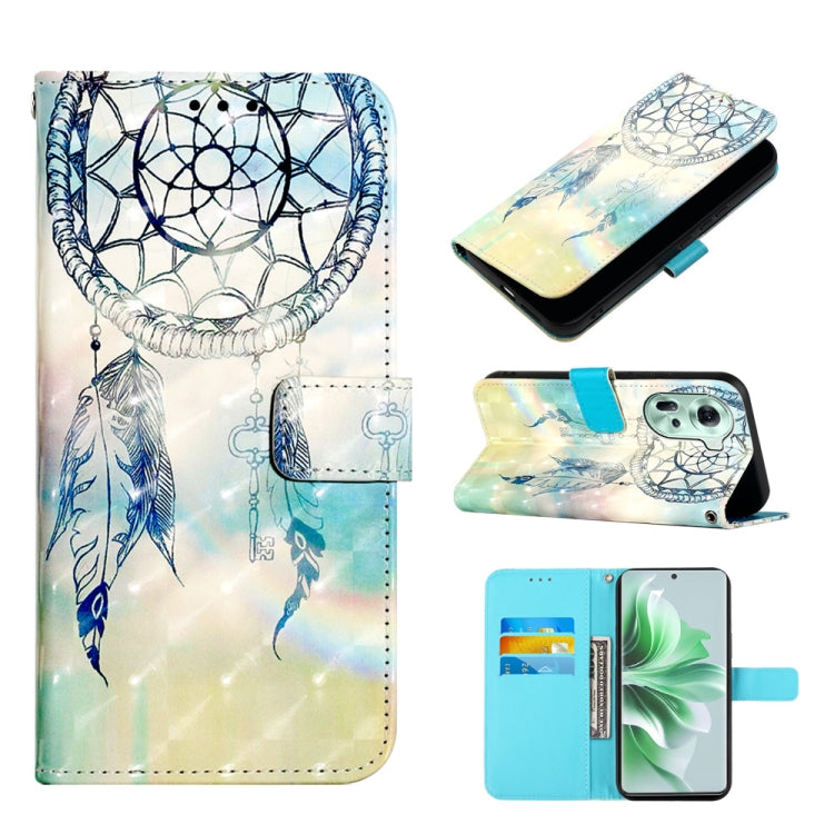 3D Painting Horizontal Flip Leather Phone Case, For OPPO F25 Pro 5G India, For OPPO Reno 11F 5G Global, For OPPO Find X7, For OPPO Reno11 5G Global, For OPPO Reno11 Pro 5G Global, For OPPO Find X7 Ultra