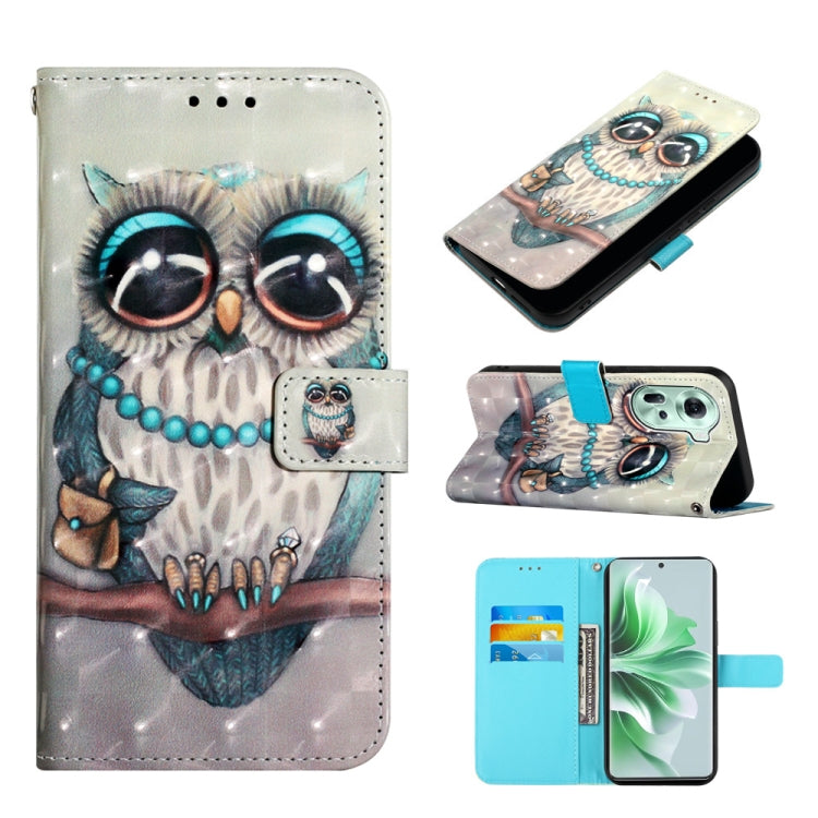 3D Painting Horizontal Flip Leather Phone Case, For OPPO F25 Pro 5G India, For OPPO Reno 11F 5G Global, For OPPO Find X7, For OPPO Reno11 5G Global, For OPPO Reno11 Pro 5G Global, For OPPO Find X7 Ultra