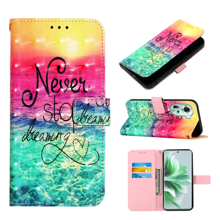 3D Painting Horizontal Flip Leather Phone Case, For OPPO F25 Pro 5G India, For OPPO Reno 11F 5G Global, For OPPO Find X7, For OPPO Reno11 5G Global, For OPPO Reno11 Pro 5G Global, For OPPO Find X7 Ultra