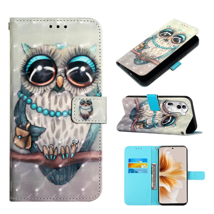 3D Painting Horizontal Flip Leather Phone Case, For OPPO F25 Pro 5G India, For OPPO Reno 11F 5G Global, For OPPO Find X7, For OPPO Reno11 5G Global, For OPPO Reno11 Pro 5G Global, For OPPO Find X7 Ultra
