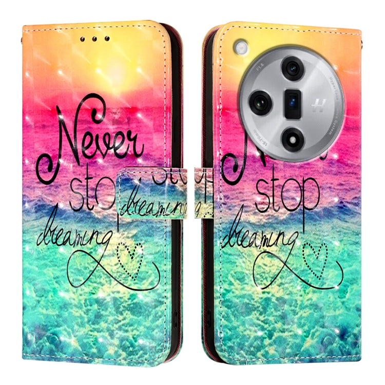 3D Painting Horizontal Flip Leather Phone Case, For OPPO F25 Pro 5G India, For OPPO Reno 11F 5G Global, For OPPO Find X7, For OPPO Reno11 5G Global, For OPPO Reno11 Pro 5G Global, For OPPO Find X7 Ultra