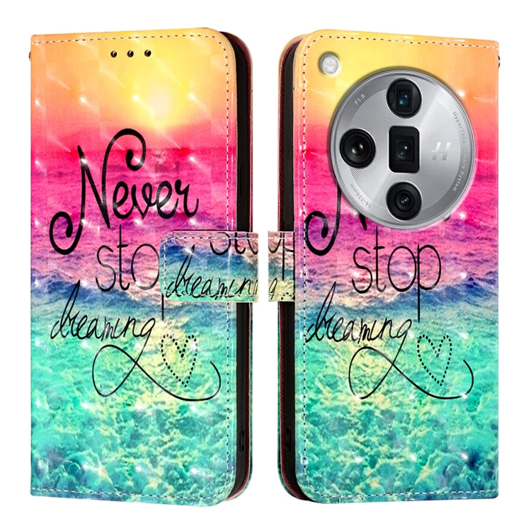 3D Painting Horizontal Flip Leather Phone Case, For OPPO F25 Pro 5G India, For OPPO Reno 11F 5G Global, For OPPO Find X7, For OPPO Reno11 5G Global, For OPPO Reno11 Pro 5G Global, For OPPO Find X7 Ultra