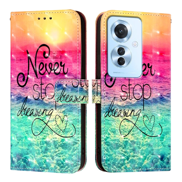 3D Painting Horizontal Flip Leather Phone Case, For OPPO F25 Pro 5G India, For OPPO Reno 11F 5G Global, For OPPO Find X7, For OPPO Reno11 5G Global, For OPPO Reno11 Pro 5G Global, For OPPO Find X7 Ultra