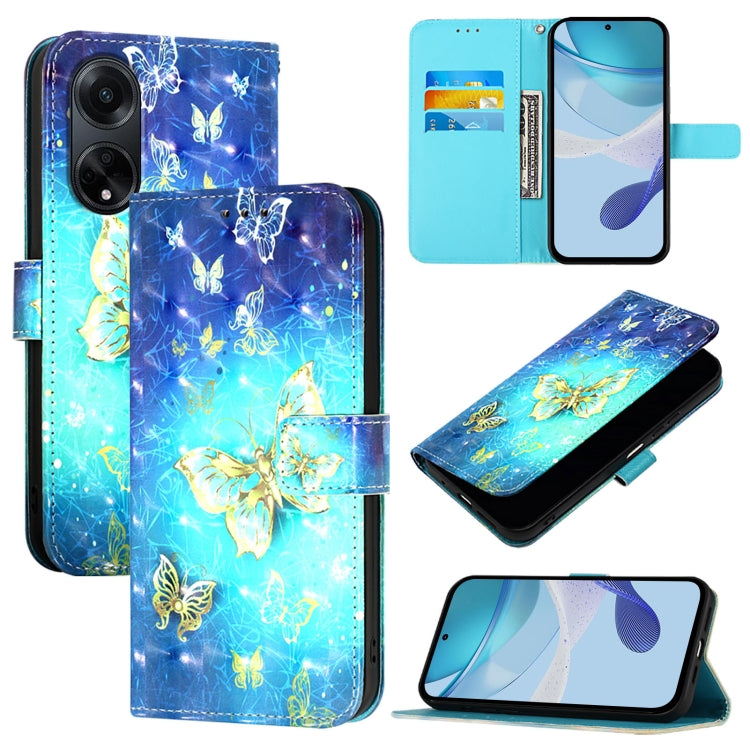3D Painting Horizontal Flip Leather Phone Case, For OPPO A38 4G / A18 4G Global, For OPPO Reno9 A JP Version, For OPPO Reno10 / Reno10 Pro Global, For OPPO A98 5G / F23 5G India, For OPPO Find X8 Pro, For OPPO A78 5G / A1x 5G