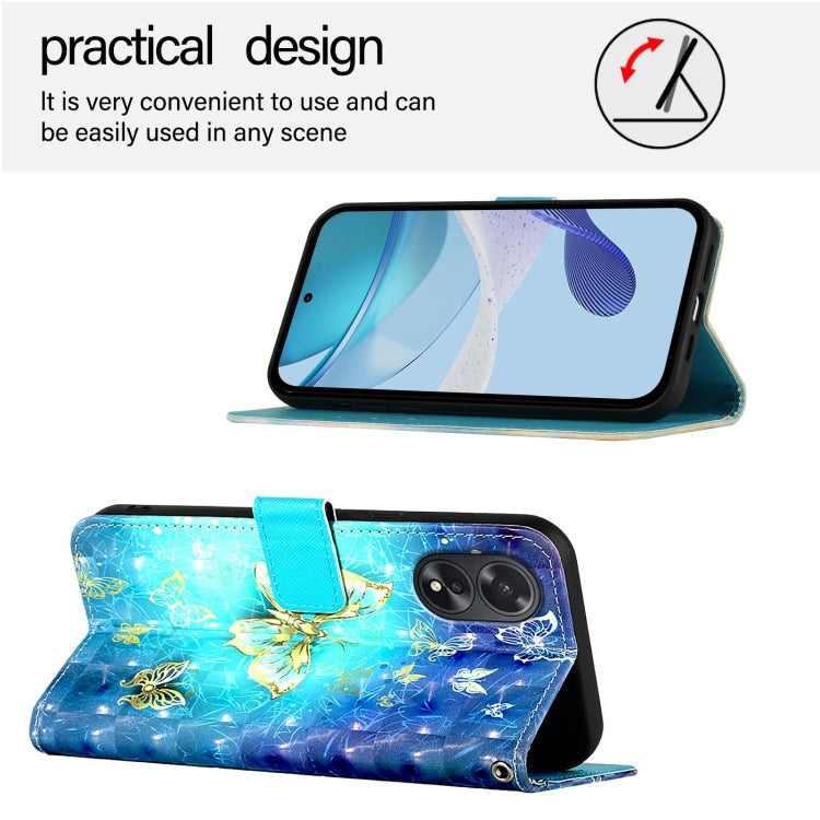 3D Painting Horizontal Flip Leather Phone Case, For OPPO A38 4G / A18 4G Global, For OPPO Reno9 A JP Version, For OPPO Reno10 / Reno10 Pro Global, For OPPO A98 5G / F23 5G India, For OPPO Find X8 Pro, For OPPO A78 5G / A1x 5G