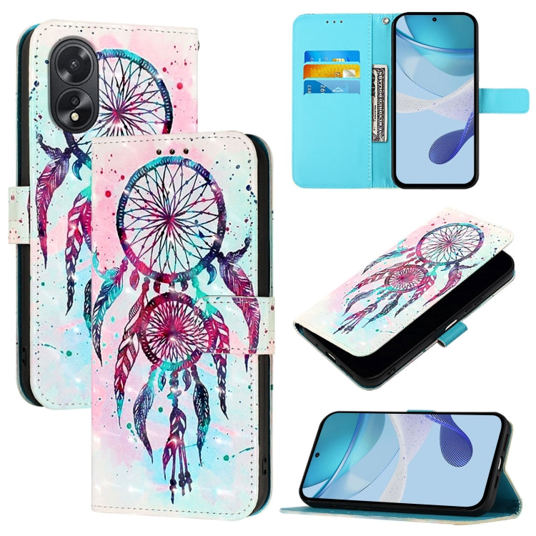 3D Painting Horizontal Flip Leather Phone Case, For OPPO A38 4G / A18 4G Global, For OPPO Reno9 A JP Version, For OPPO Reno10 / Reno10 Pro Global, For OPPO A98 5G / F23 5G India, For OPPO Find X8 Pro, For OPPO A78 5G / A1x 5G