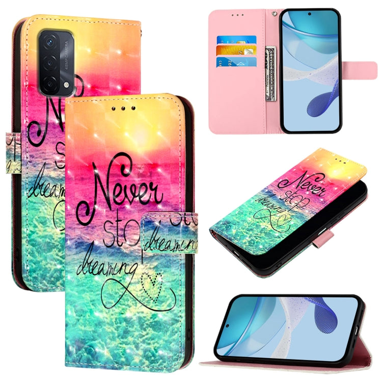 3D Painting Horizontal Flip Leather Phone Case, For OPPO A94 5G Global, For OPPO A54 5G / A74 5G / A93 5G, For OPPO Reno5 5G / 4G / Find X3 Lite, For OPPO F17 / A73 2020 4G Global, For OPPO F17 Pro / A93 2020 4G Global, For OPPO A92s 5G