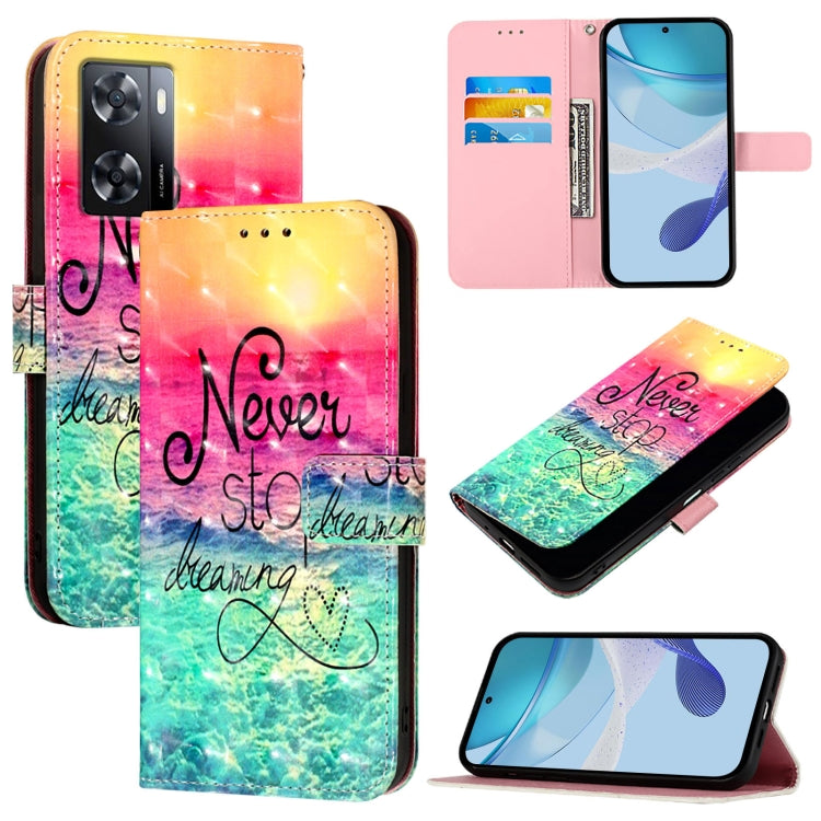 3D Painting Horizontal Flip Leather Phone Case, For OPPO Reno8 T 4G Global, For OPPO Find X6 Pro, For OPPO Find X6, For OPPO A1 Pro 5G / Reno8 T 5G Global, For OPPO A57 4G / A77 4G, For OPPO A57s 4G / A57e 4G / A77s 4G