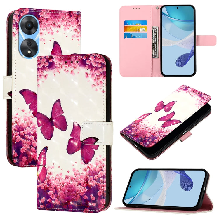 3D Painting Horizontal Flip Leather Phone Case, For OPPO A38 4G / A18 4G Global, For OPPO Reno9 A JP Version, For OPPO Reno10 / Reno10 Pro Global, For OPPO A98 5G / F23 5G India, For OPPO Find X8 Pro, For OPPO A78 5G / A1x 5G
