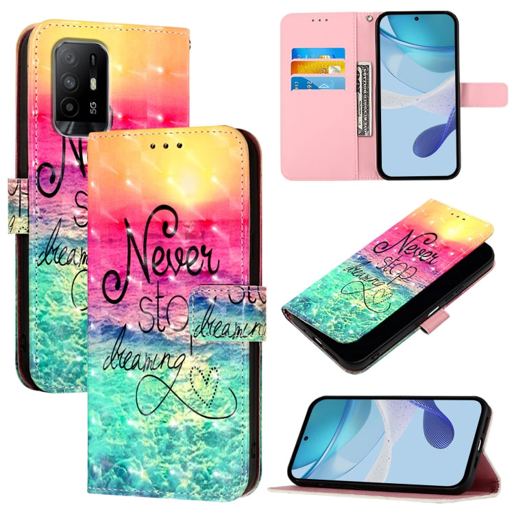 3D Painting Horizontal Flip Leather Phone Case, For OPPO A53s 4G / A33 2020 4G, For OPPO A11s 4G, For OPPO A74 4G / F19 / F19s / A95 5G / 4G, For OPPO Reno6 Lite, For OPPO A15 / A15s / A35 2021, For OPPO F19 Pro / Reno5 F