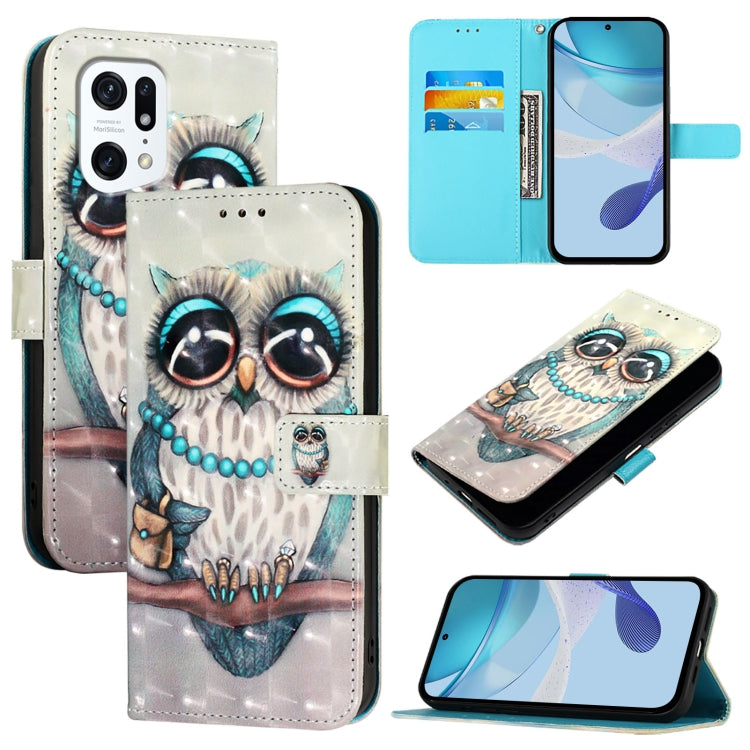 3D Painting Horizontal Flip Leather Phone Case, For OPPO Find X5 Pro, For OPPO Find X5, For OPPO Reno7 5G Global / Find X5 Lite, For OPPO A54 4G / A54s / A55 5G / A16, For OPPO A55s 5G / A53s 5G / A56 5G / A16s, For OPPO A32 2020 4G / A53 2020 4G