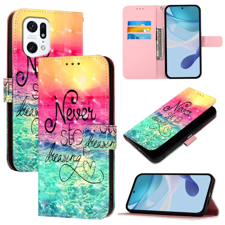 3D Painting Horizontal Flip Leather Phone Case, For OPPO Find X5 Pro, For OPPO Find X5, For OPPO Reno7 5G Global / Find X5 Lite, For OPPO A54 4G / A54s / A55 5G / A16, For OPPO A55s 5G / A53s 5G / A56 5G / A16s, For OPPO A32 2020 4G / A53 2020 4G
