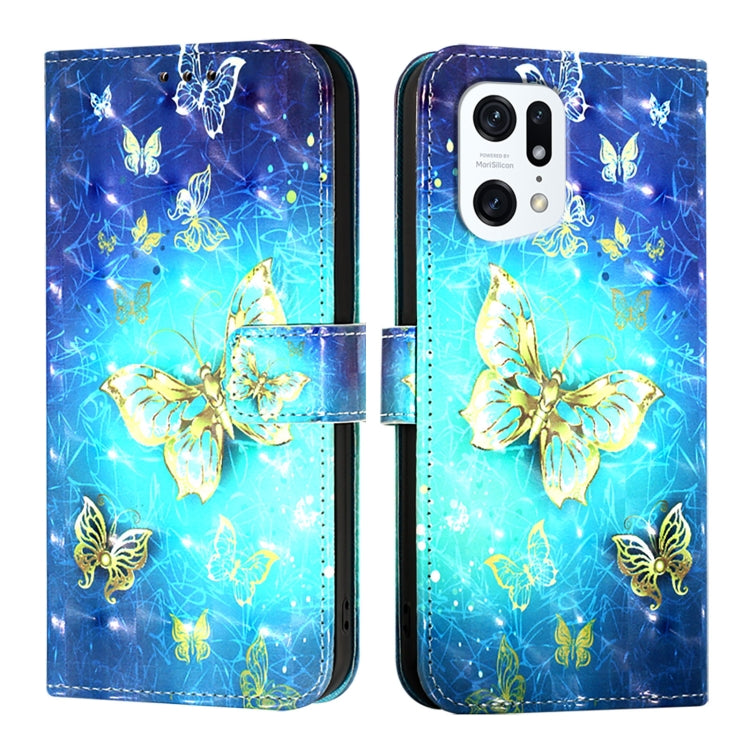 3D Painting Horizontal Flip Leather Phone Case, For OPPO Find X5 Pro, For OPPO Find X5, For OPPO Reno7 5G Global / Find X5 Lite, For OPPO A54 4G / A54s / A55 5G / A16, For OPPO A55s 5G / A53s 5G / A56 5G / A16s, For OPPO A32 2020 4G / A53 2020 4G
