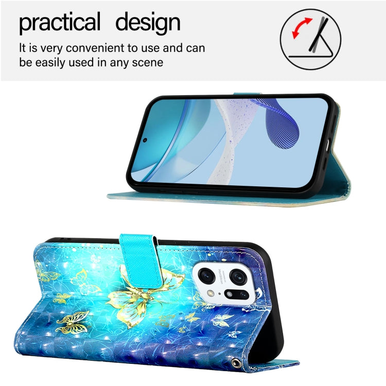 3D Painting Horizontal Flip Leather Phone Case, For OPPO Find X5 Pro, For OPPO Find X5, For OPPO Reno7 5G Global / Find X5 Lite, For OPPO A54 4G / A54s / A55 5G / A16, For OPPO A55s 5G / A53s 5G / A56 5G / A16s, For OPPO A32 2020 4G / A53 2020 4G