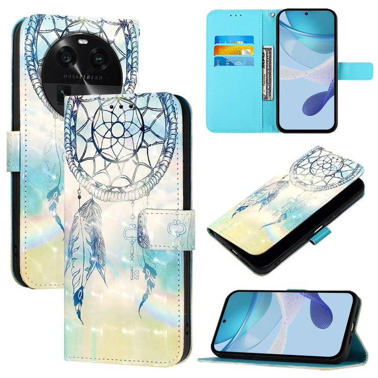 3D Painting Horizontal Flip Leather Phone Case, For OPPO Reno8 T 4G Global, For OPPO Find X6 Pro, For OPPO Find X6, For OPPO A1 Pro 5G / Reno8 T 5G Global, For OPPO A57 4G / A77 4G, For OPPO A57s 4G / A57e 4G / A77s 4G