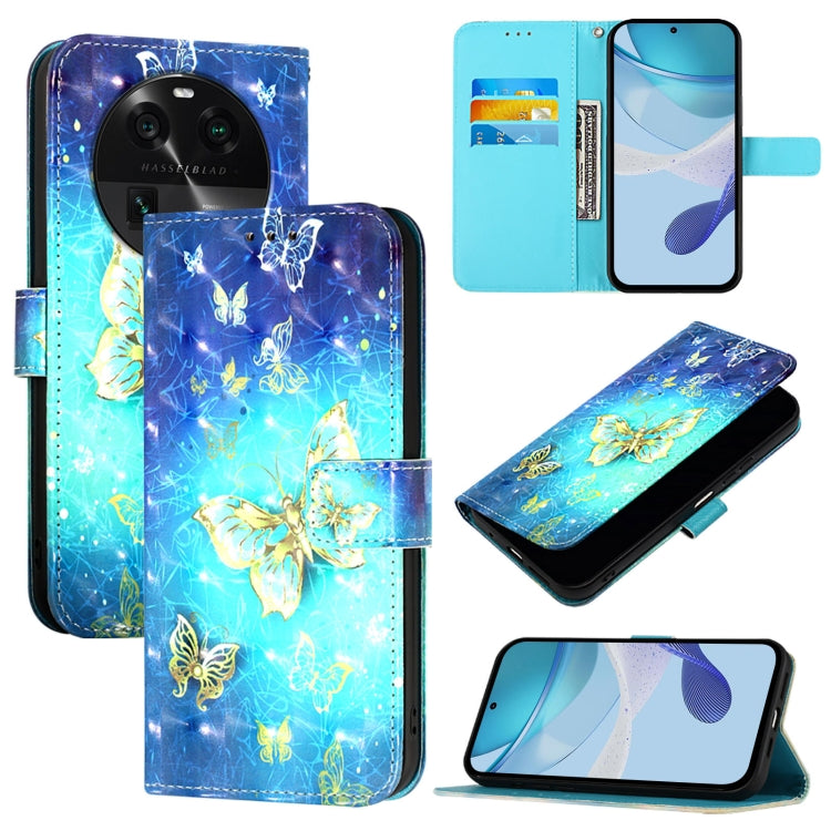 3D Painting Horizontal Flip Leather Phone Case, For OPPO Reno8 T 4G Global, For OPPO Find X6 Pro, For OPPO Find X6, For OPPO A1 Pro 5G / Reno8 T 5G Global, For OPPO A57 4G / A77 4G, For OPPO A57s 4G / A57e 4G / A77s 4G
