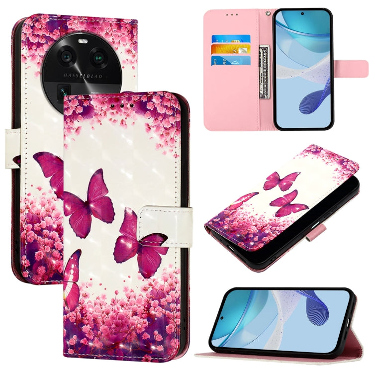 3D Painting Horizontal Flip Leather Phone Case, For OPPO Reno8 T 4G Global, For OPPO Find X6 Pro, For OPPO Find X6, For OPPO A1 Pro 5G / Reno8 T 5G Global, For OPPO A57 4G / A77 4G, For OPPO A57s 4G / A57e 4G / A77s 4G