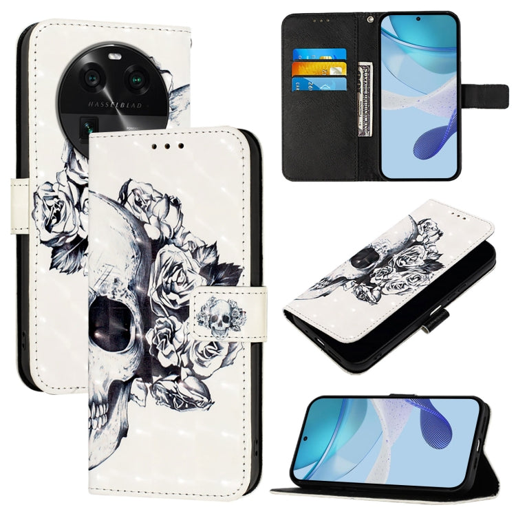3D Painting Horizontal Flip Leather Phone Case, For OPPO Reno8 T 4G Global, For OPPO Find X6 Pro, For OPPO Find X6, For OPPO A1 Pro 5G / Reno8 T 5G Global, For OPPO A57 4G / A77 4G, For OPPO A57s 4G / A57e 4G / A77s 4G