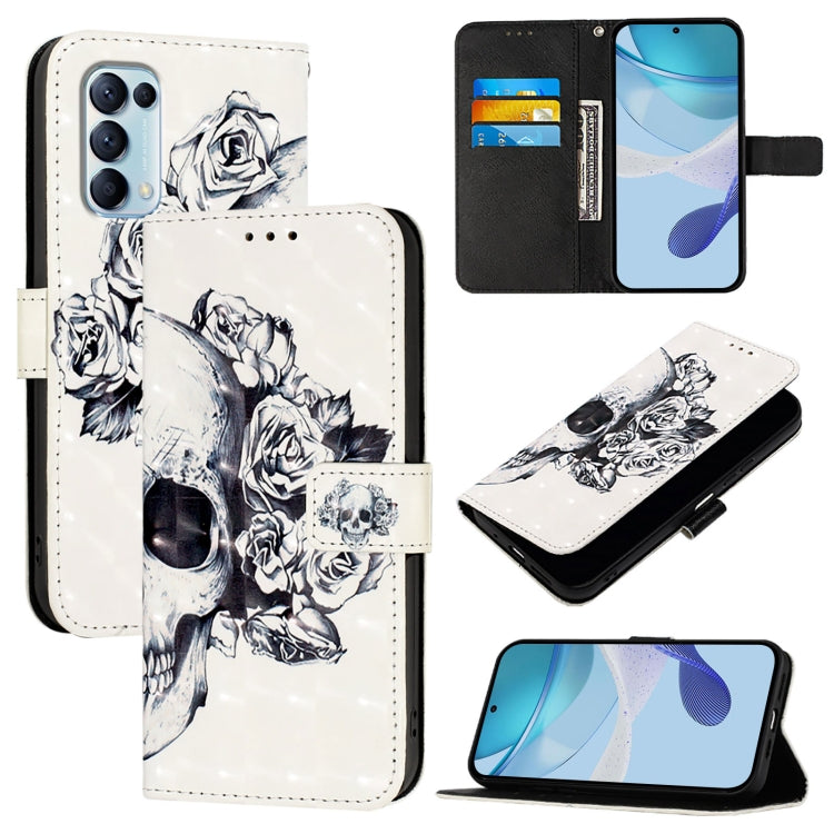 3D Painting Horizontal Flip Leather Phone Case, For OPPO A94 5G Global, For OPPO A54 5G / A74 5G / A93 5G, For OPPO Reno5 5G / 4G / Find X3 Lite, For OPPO F17 / A73 2020 4G Global, For OPPO F17 Pro / A93 2020 4G Global, For OPPO A92s 5G