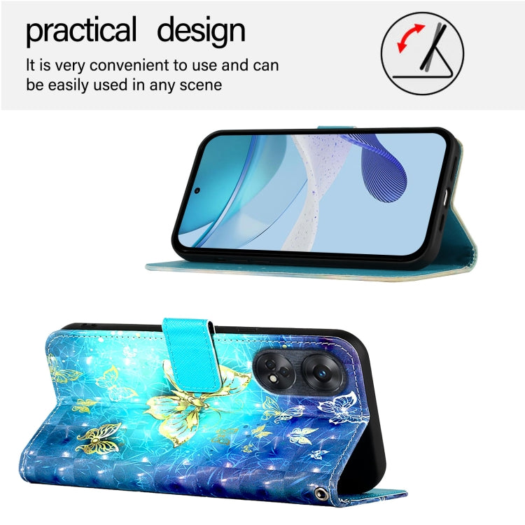3D Painting Horizontal Flip Leather Phone Case, For OPPO Reno8 T 4G Global, For OPPO Find X6 Pro, For OPPO Find X6, For OPPO A1 Pro 5G / Reno8 T 5G Global, For OPPO A57 4G / A77 4G, For OPPO A57s 4G / A57e 4G / A77s 4G