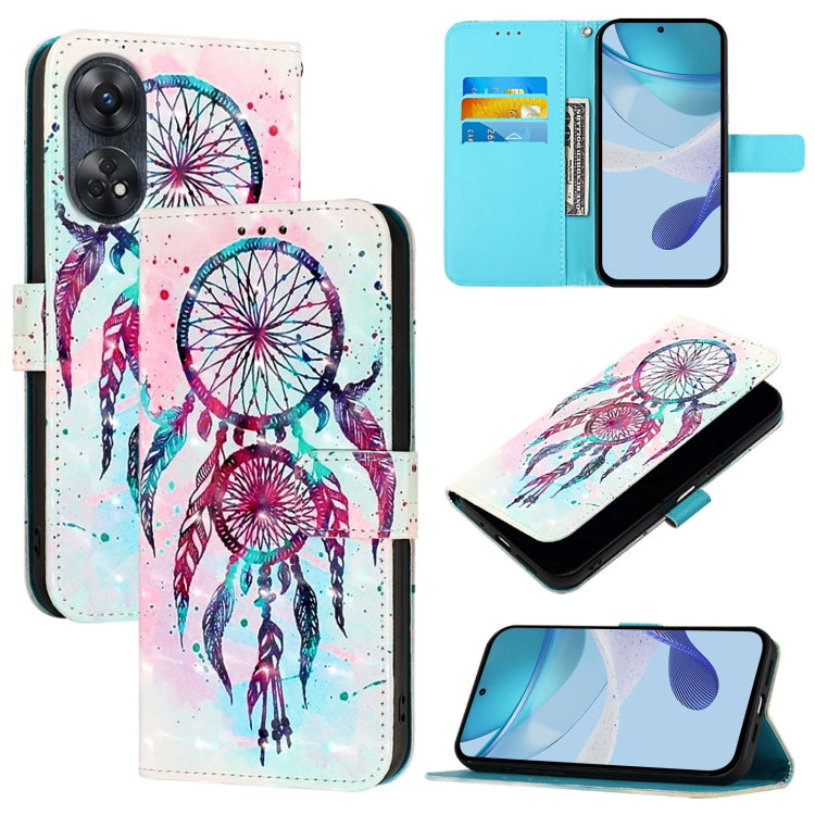 3D Painting Horizontal Flip Leather Phone Case, For OPPO Reno8 T 4G Global, For OPPO Find X6 Pro, For OPPO Find X6, For OPPO A1 Pro 5G / Reno8 T 5G Global, For OPPO A57 4G / A77 4G, For OPPO A57s 4G / A57e 4G / A77s 4G