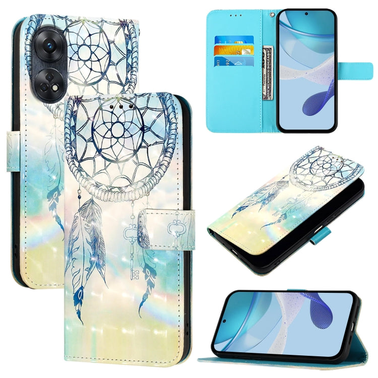 3D Painting Horizontal Flip Leather Phone Case, For OPPO Reno8 T 4G Global, For OPPO Find X6 Pro, For OPPO Find X6, For OPPO A1 Pro 5G / Reno8 T 5G Global, For OPPO A57 4G / A77 4G, For OPPO A57s 4G / A57e 4G / A77s 4G