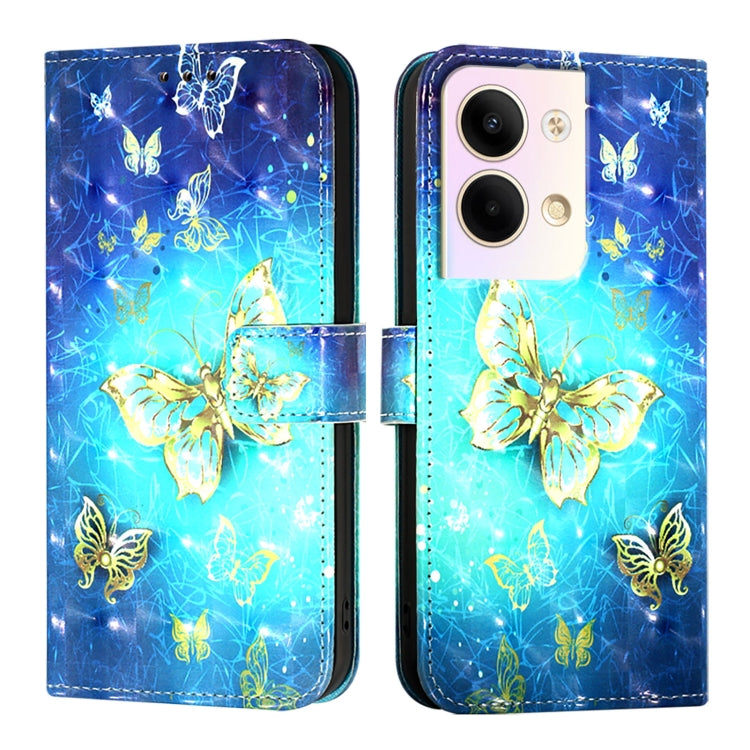 3D Painting Horizontal Flip Leather Phone Case, For OPPO Reno9 5G / Reno9 Pro 5G, For OPPO A17 4G Global / A17k, For OPPO A77 5G / A97 5G / Realme V23, For OPPO Reno8 Pro 5G Global, For OPPO Reno8 5G Global, For OPPO A36 4G / A76 4G / A96 4G / K10 4G