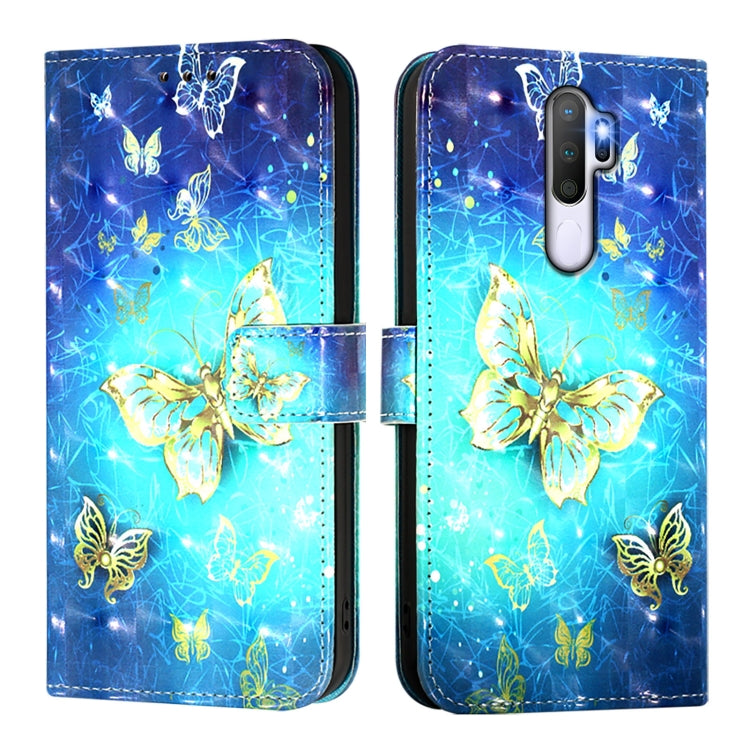 3D Painting Horizontal Flip Leather Phone Case, For OPPO A9 2020 4G / A5 2020 4G
