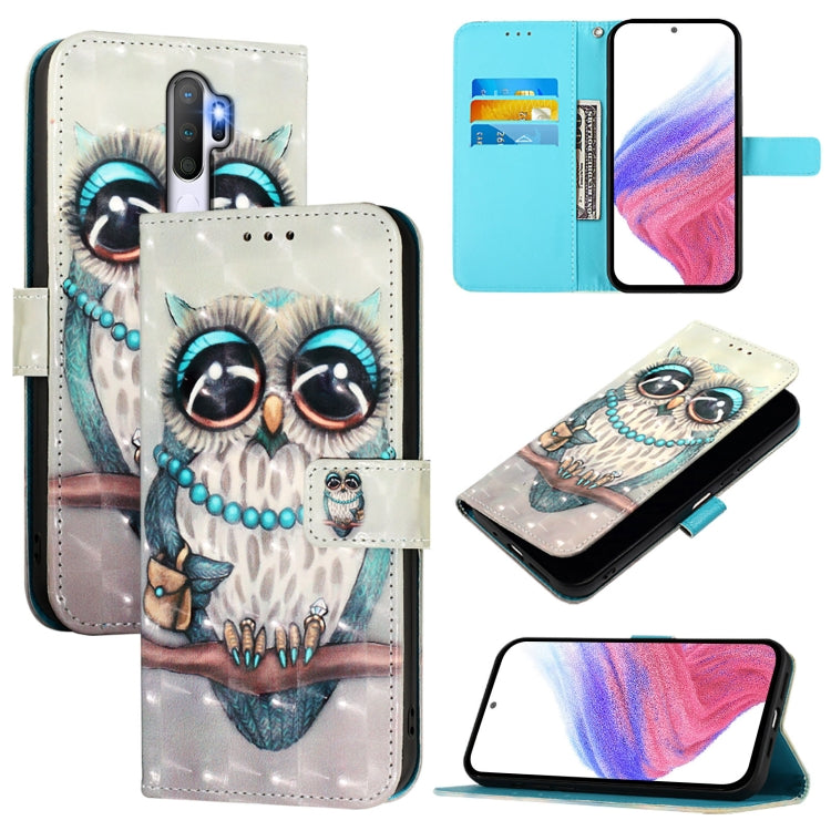 3D Painting Horizontal Flip Leather Phone Case, For OPPO A9 2020 4G / A5 2020 4G