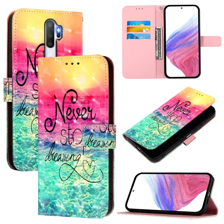 3D Painting Horizontal Flip Leather Phone Case, For OPPO A9 2020 4G / A5 2020 4G