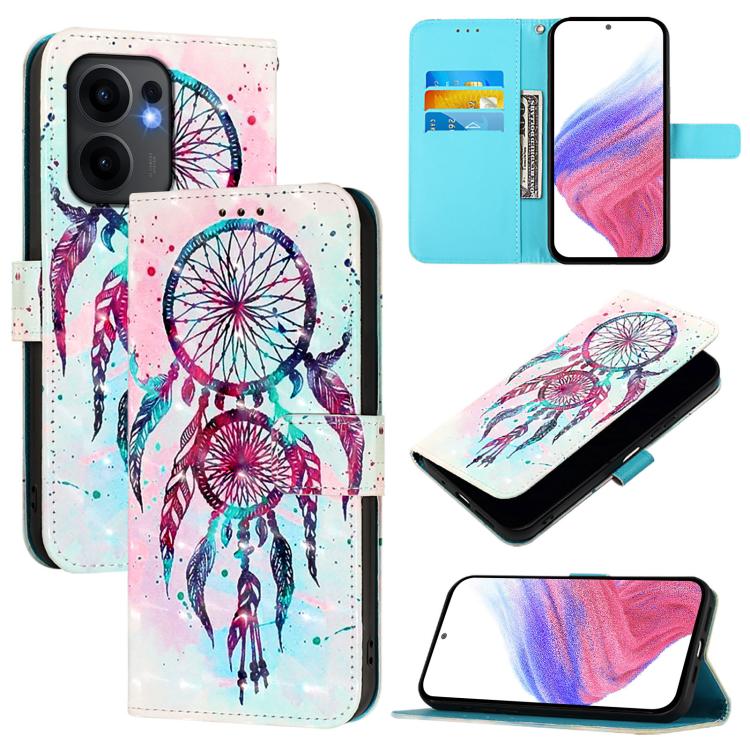 3D Painting Horizontal Flip Leather Phone Case, For OPPO A5 5G Global, For OPPO Reno13 F 5G Global, For OPPO A5 Pro China, For OPPO Find X8, For OPPO A80 5G EU Version / K12x 5G Global, For OPPO Reno12 F Global
