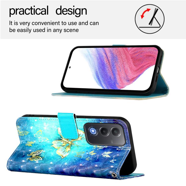 3D Painting Horizontal Flip Leather Phone Case, For OPPO A5 5G Global, For OPPO Reno13 F 5G Global, For OPPO A5 Pro China, For OPPO Find X8, For OPPO A80 5G EU Version / K12x 5G Global, For OPPO Reno12 F Global