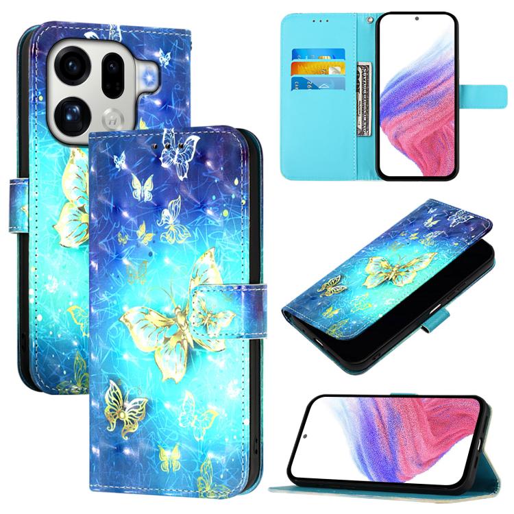 3D Painting Horizontal Flip Leather Phone Case, For OPPO Find X9s Pro, For OPPO Find X9 Ultra, For OPPO Find X9, For OPPO Find X9 Pro, For OPPO Reno14 F 5G, For OPPO A79 5G