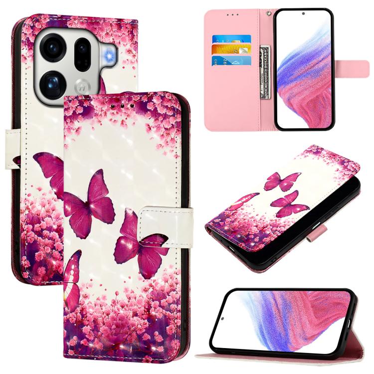 3D Painting Horizontal Flip Leather Phone Case, For OPPO Find X9s Pro, For OPPO Find X9 Ultra, For OPPO Find X9, For OPPO Find X9 Pro, For OPPO Reno14 F 5G, For OPPO A79 5G