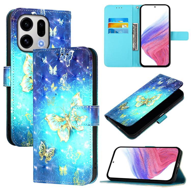 3D Painting Horizontal Flip Leather Phone Case, For OPPO Find X9s Pro, For OPPO Find X9 Ultra, For OPPO Find X9, For OPPO Find X9 Pro, For OPPO Reno14 F 5G, For OPPO A79 5G