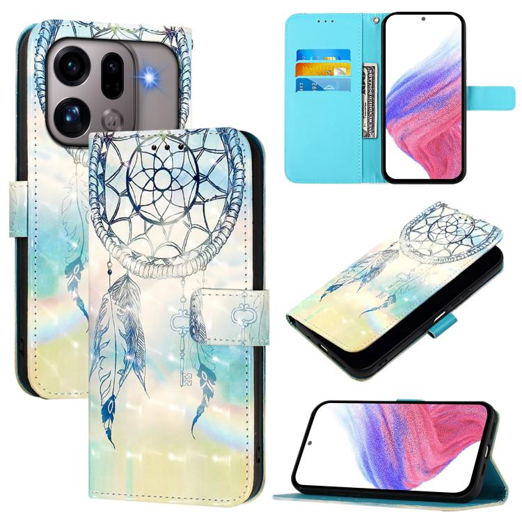 3D Painting Horizontal Flip Leather Phone Case, For OPPO Find X9s Pro, For OPPO Find X9 Ultra, For OPPO Find X9, For OPPO Find X9 Pro, For OPPO Reno14 F 5G, For OPPO A79 5G