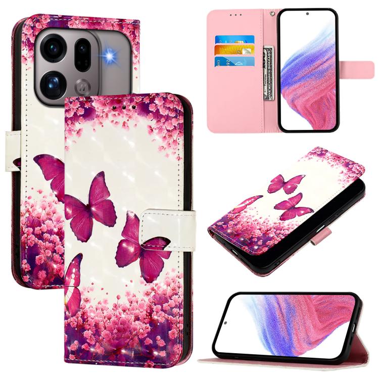 3D Painting Horizontal Flip Leather Phone Case, For OPPO Find X9s Pro, For OPPO Find X9 Ultra, For OPPO Find X9, For OPPO Find X9 Pro, For OPPO Reno14 F 5G, For OPPO A79 5G