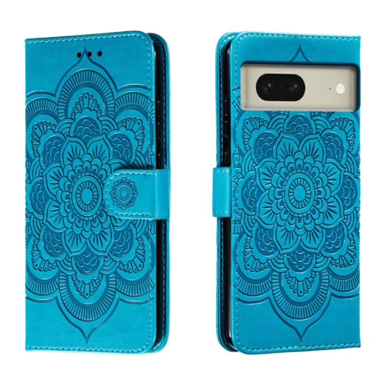 Sun Mandala Embossing Pattern Phone Leather Case, For Google Pixel 9a, For Google Pixel 9 Pro, For Google Pixel 9, For Google Pixel 8A, For Google Pixel 8 Pro, For Google Pixel 8