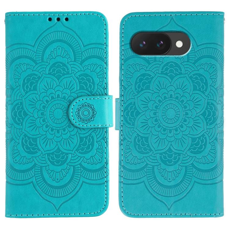 Sun Mandala Embossing Pattern Phone Leather Case, For Google Pixel 9a, For Google Pixel 9 Pro, For Google Pixel 9, For Google Pixel 8A, For Google Pixel 8 Pro, For Google Pixel 8