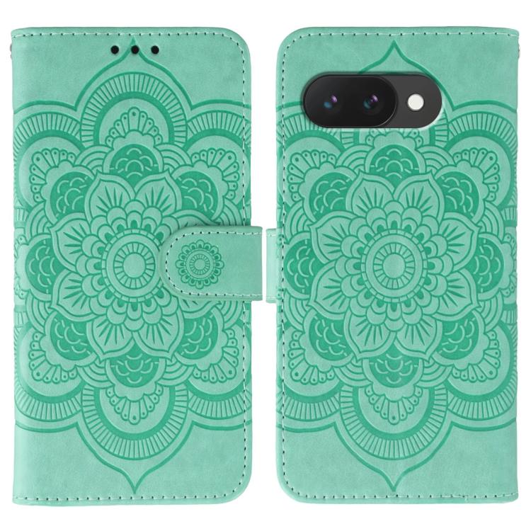 Sun Mandala Embossing Pattern Phone Leather Case, For Google Pixel 9a, For Google Pixel 9 Pro, For Google Pixel 9, For Google Pixel 8A, For Google Pixel 8 Pro, For Google Pixel 8