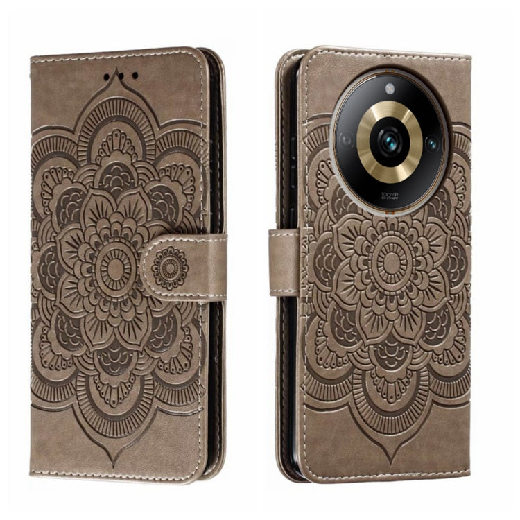 Sun Mandala Embossing Pattern Phone Leather Case, For Realme 11 Pro, For Realme C15 / C25 / Narzo 30A, For Realme C12
