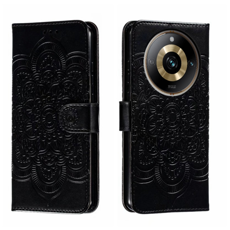 Sun Mandala Embossing Pattern Phone Leather Case, For Realme 11 Pro, For Realme C15 / C25 / Narzo 30A, For Realme C12