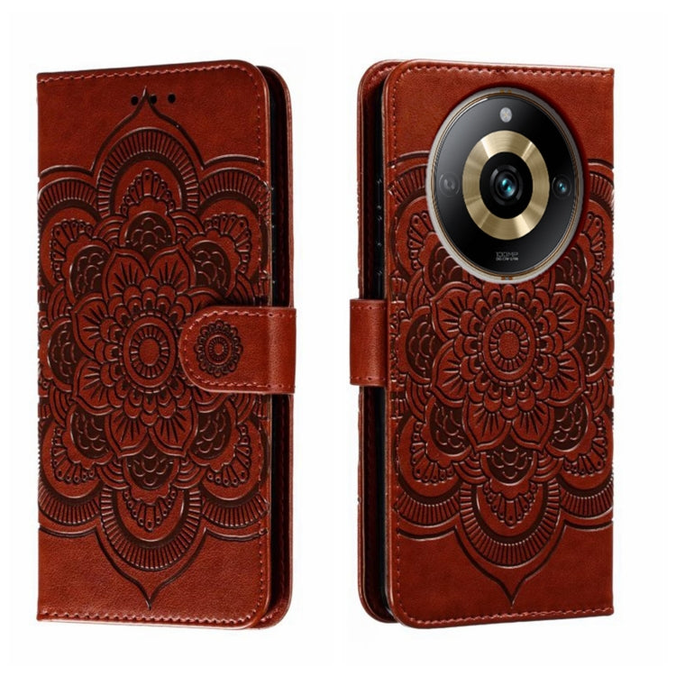 Sun Mandala Embossing Pattern Phone Leather Case, For Realme 11 Pro, For Realme C15 / C25 / Narzo 30A, For Realme C12
