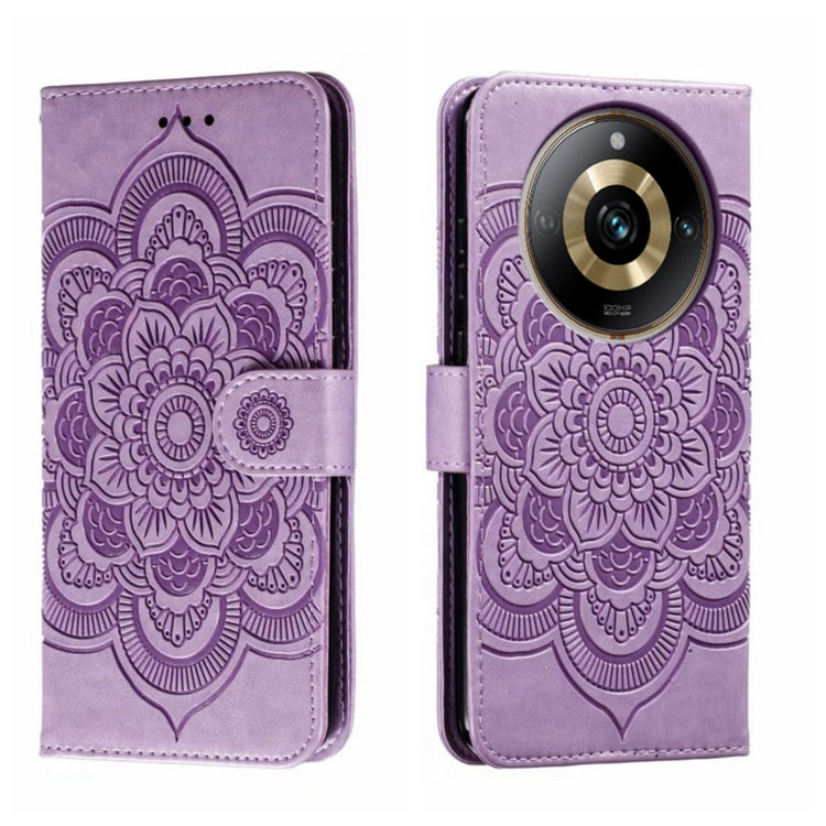 Sun Mandala Embossing Pattern Phone Leather Case, For Realme 11 Pro, For Realme C15 / C25 / Narzo 30A, For Realme C12