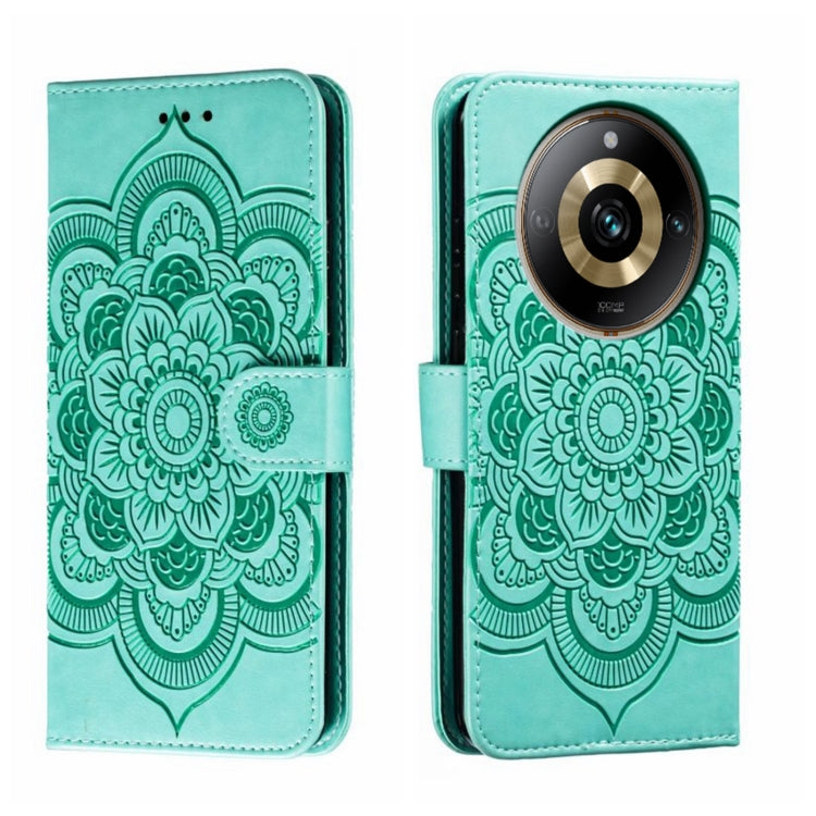 Sun Mandala Embossing Pattern Phone Leather Case, For Realme 11 Pro, For Realme C15 / C25 / Narzo 30A, For Realme C12